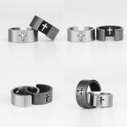 PENDRA Cross Crown Boyfriend Steel Ring