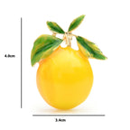 PENDRA Lemonelle Enamel Yellow Lemon Brooch