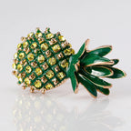 PENDRA Pineapella Rhinestone Pineapple Brooch