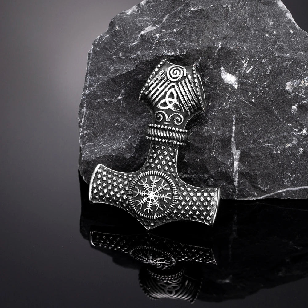 PENDRA Thor Hammer Norse Necklace