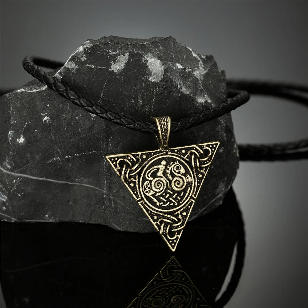 PENDRA Rune Triangle Necklace