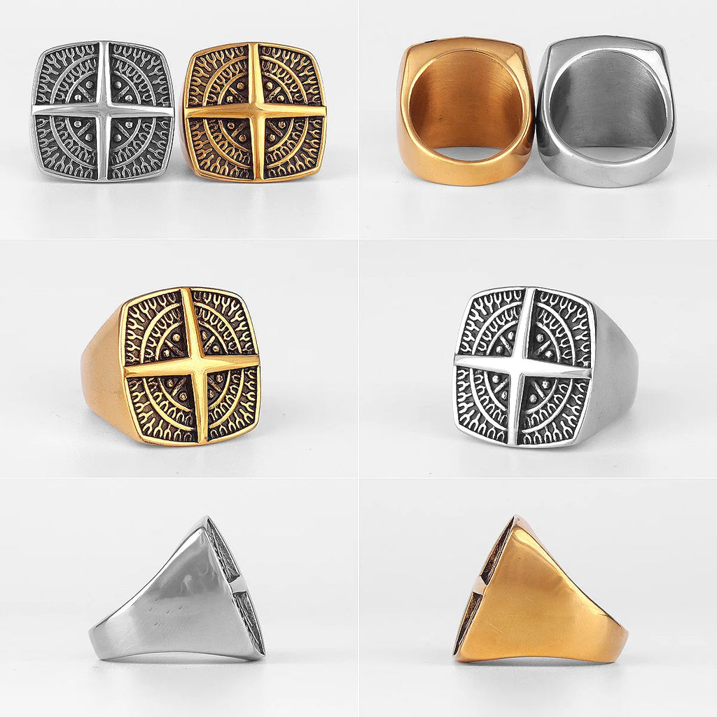 PENDRA Nordic Navigational Compass Steel Ring