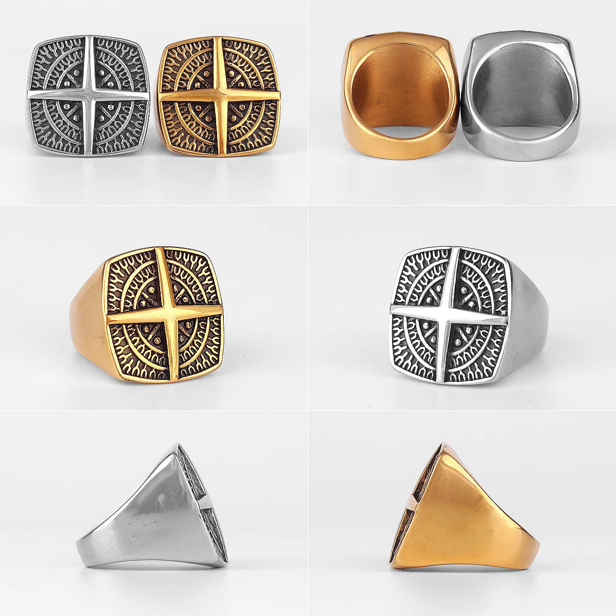PENDRA Nordic Navigational Compass Steel Ring