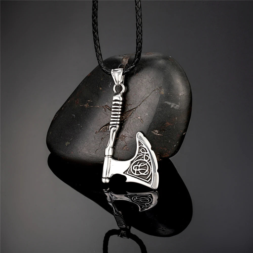 PENDRA Wolf Rune Pendant Necklace