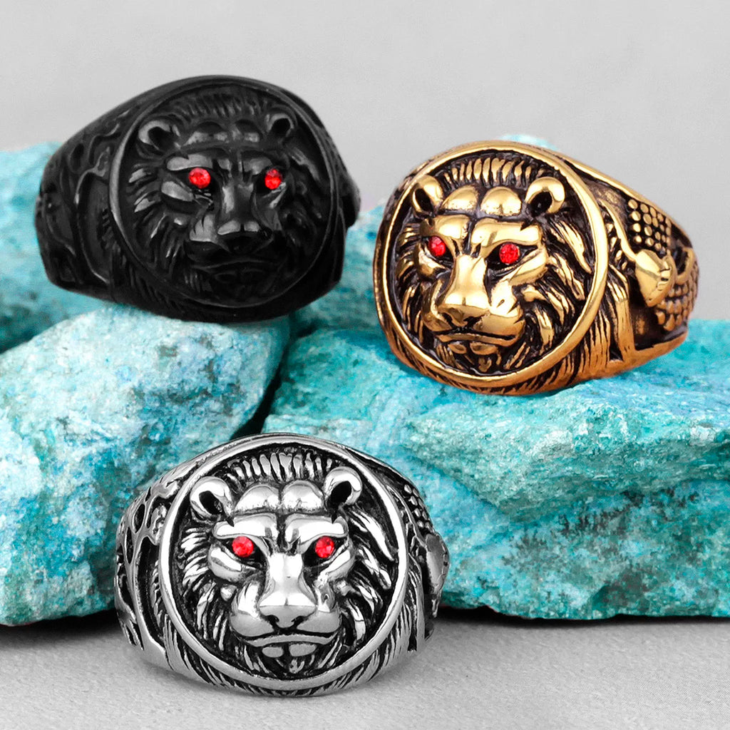 PENDRA Tiger Animal Rap Steel Ring