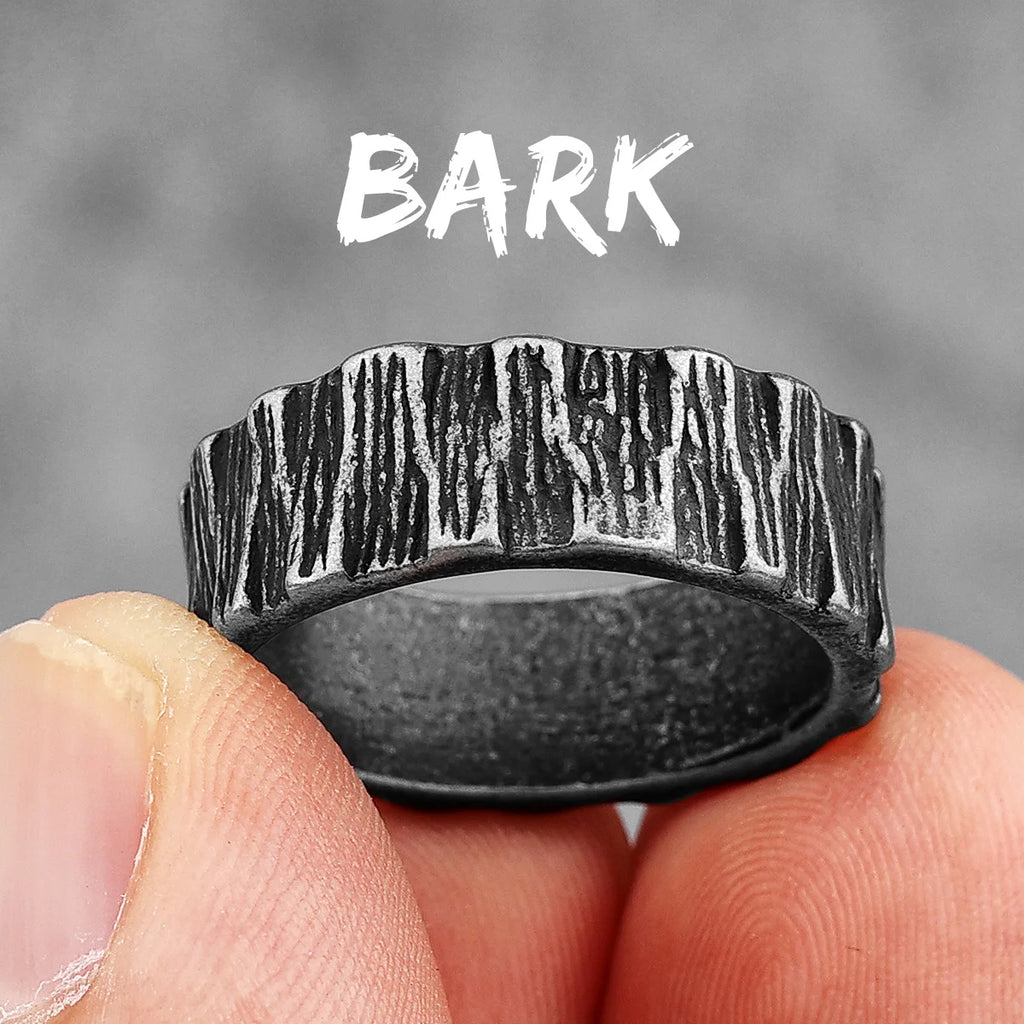 PENDRA Black Geometry Charm Ring