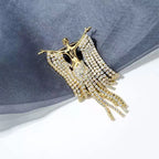 PENDRA Rhinstone Lady Figure Brooch