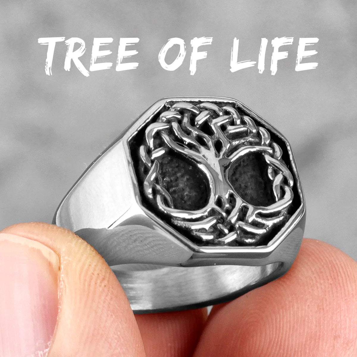 PENDRA Tree Life Celtics Steel Ring