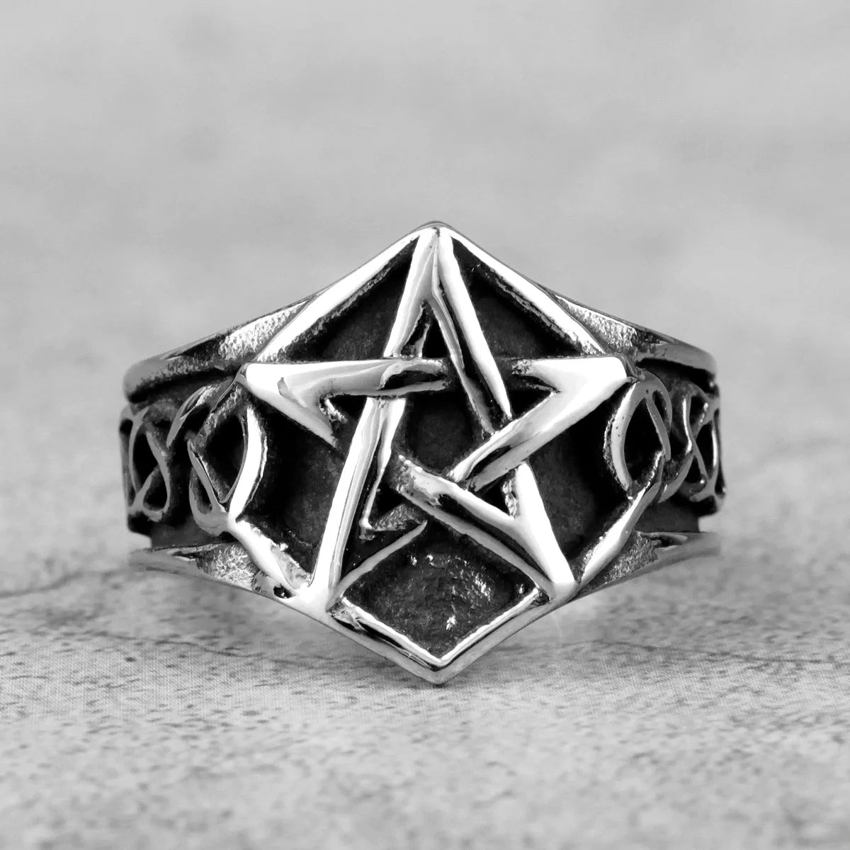 PENDRA Star Norse Mythology Steel Ring