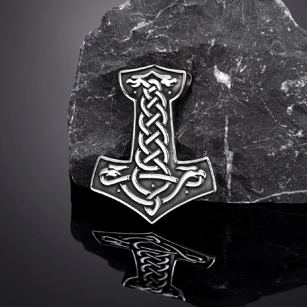 PENDRA Thor Hammer Norse Necklace