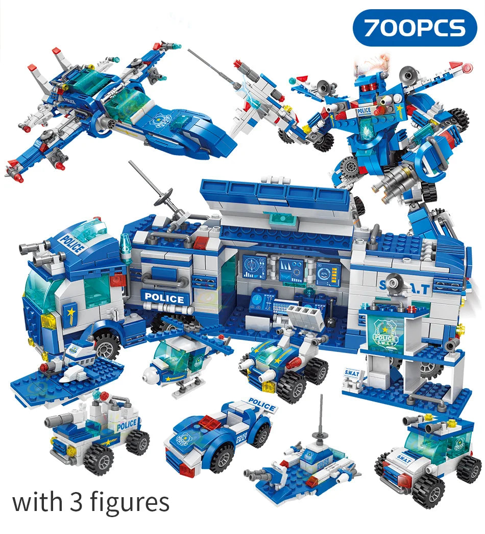 PENDRA 8in1 Police Command Building Set