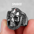 PENDRA Snake Medusa Eyes Steel Ring