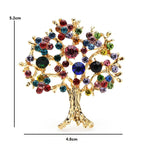 PENDRA Noel Multicolor Rhinestone Christmas Tree Brooch
