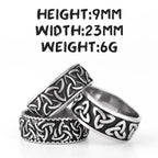 PENDRA Celtic Knot Weave Steel Ring