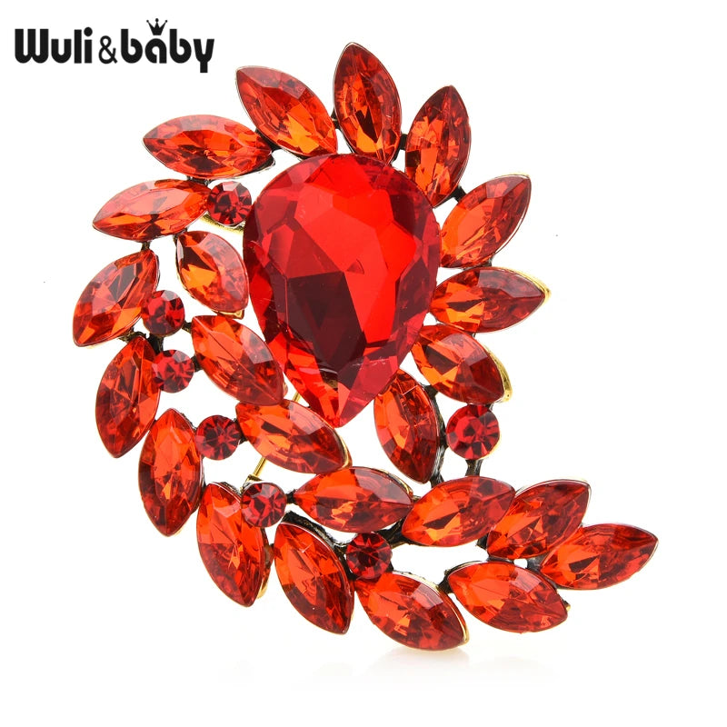 PENDRA Waterdrop Royale Crystal Flower Brooch