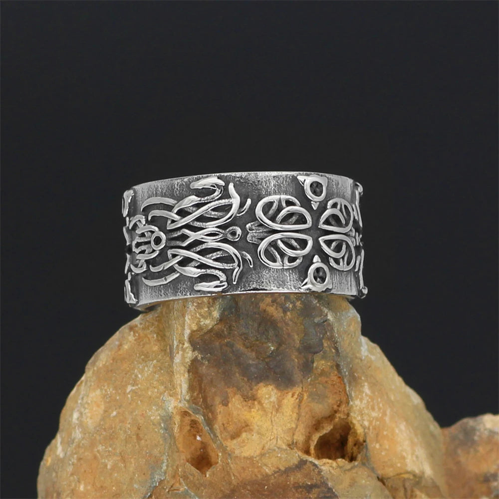 PENDRA Celtic Knot Rune Norse Ring