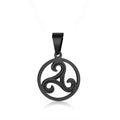 Triskelion Triple Spiral Pendant Triskele Necklace Stainless Steel Bbc Renaissance Unisex Jewelry