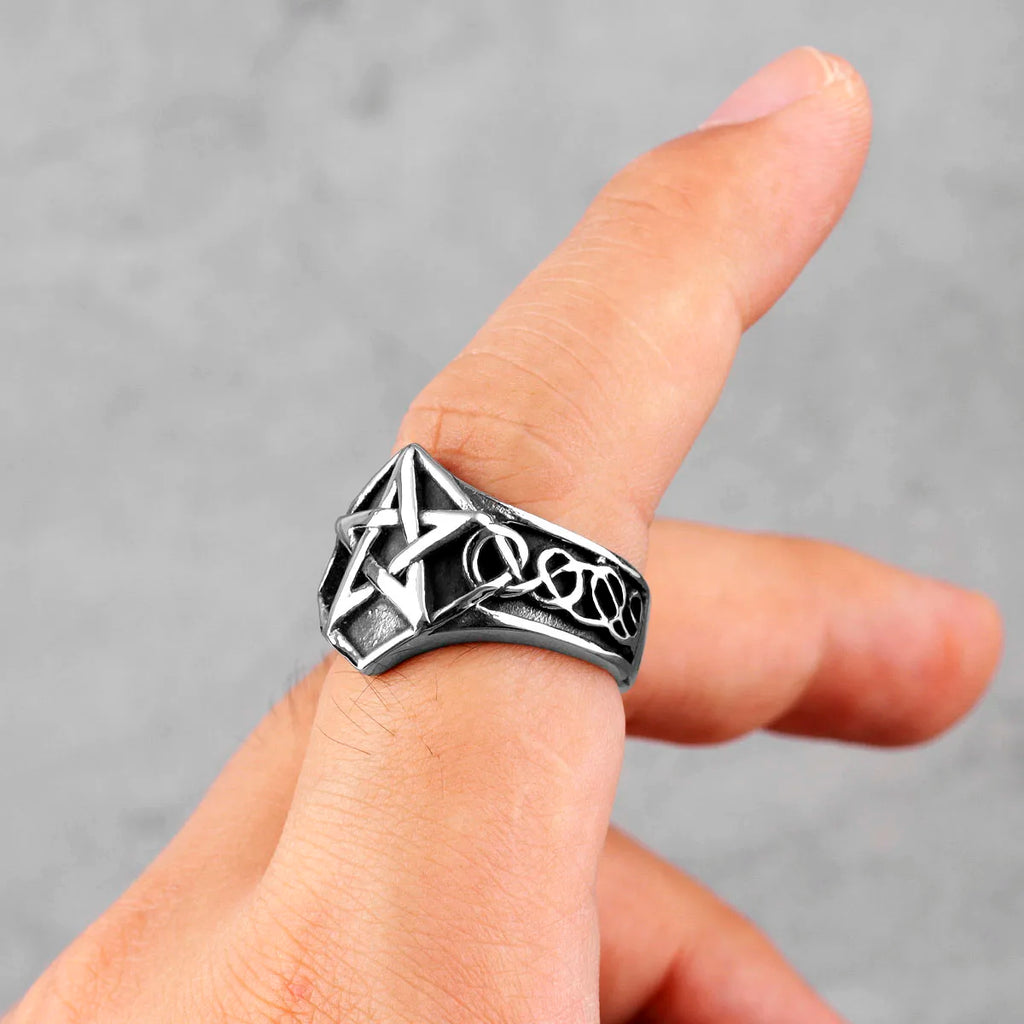PENDRA Star Norse Mythology Steel Ring