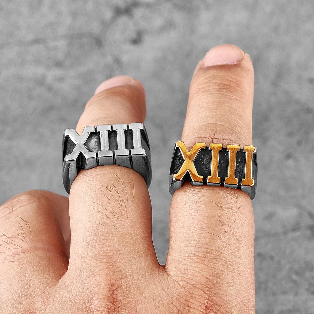 PENDRA Roman Numeral Punk Ring