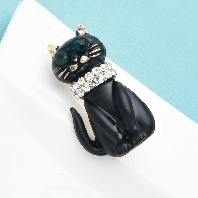 PENDRA Felina4 Rhinestone Brooch