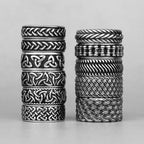 PENDRA Grid Weave Industrial Steel Ring