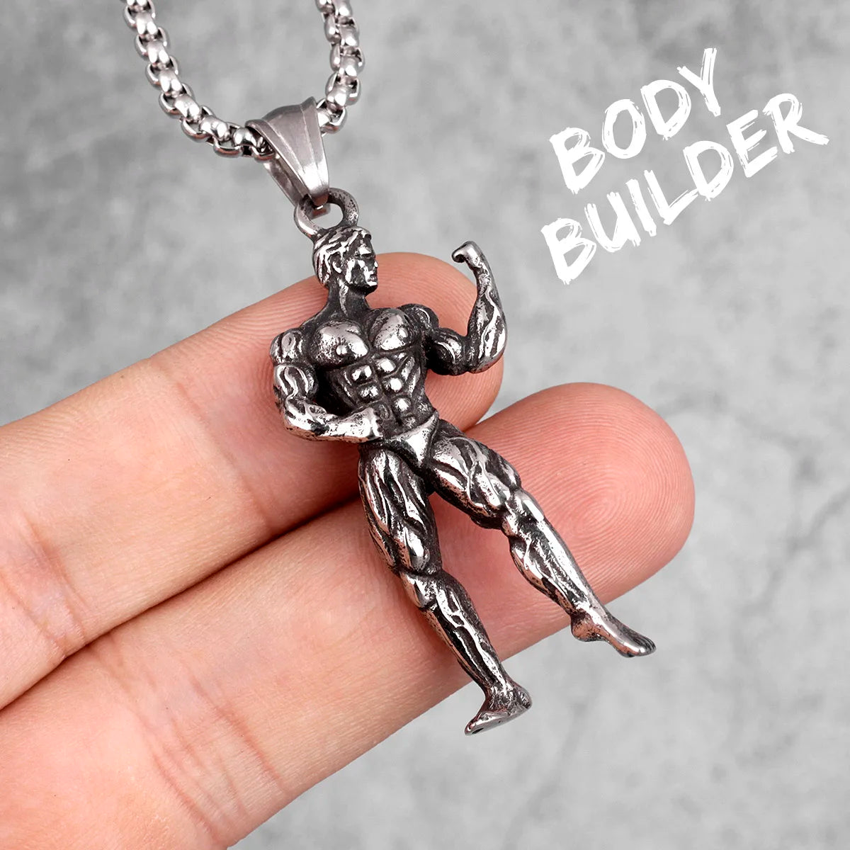 PENDRA Fitness Gym Bodybuilding Steel Necklace