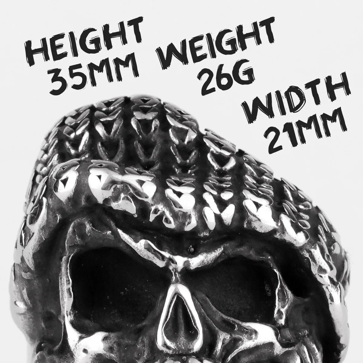 PENDRA Hippie Big Beard Steel Ring