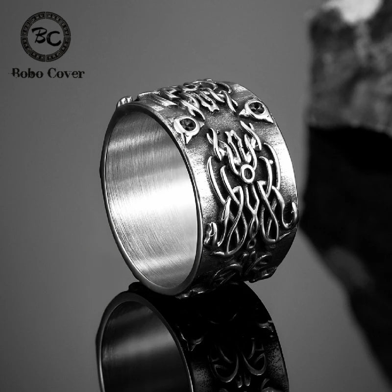 PENDRA Celtic Knot Rune Norse Ring