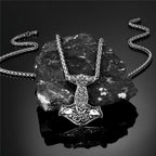 PENDRA Rune Norse Hammer Necklace