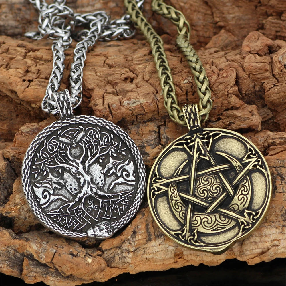 PENDRA Tree Life Rune Leather Necklace