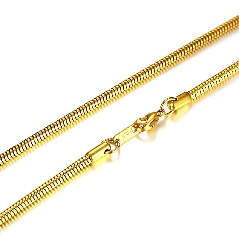 PENDRA Snake Cuban Wheat Chain Necklace