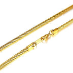 PENDRA Snake Cuban Wheat Chain Necklace