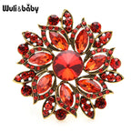 PENDRA Solara Luxury Crystal Sunflower Brooch