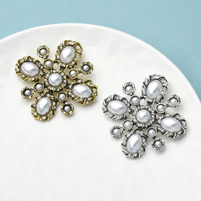 PENDRA Royale Pearl Cross Vintage Brooch