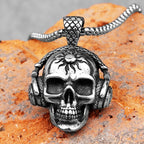 PENDRA Death Rock Headphone Steel Necklace