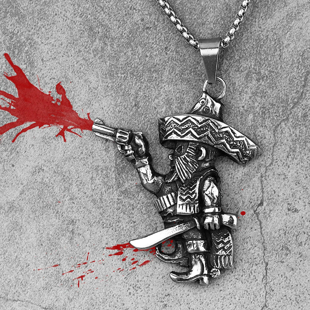 PENDRA Mexican Musketeer Boyfriend Steel Necklace