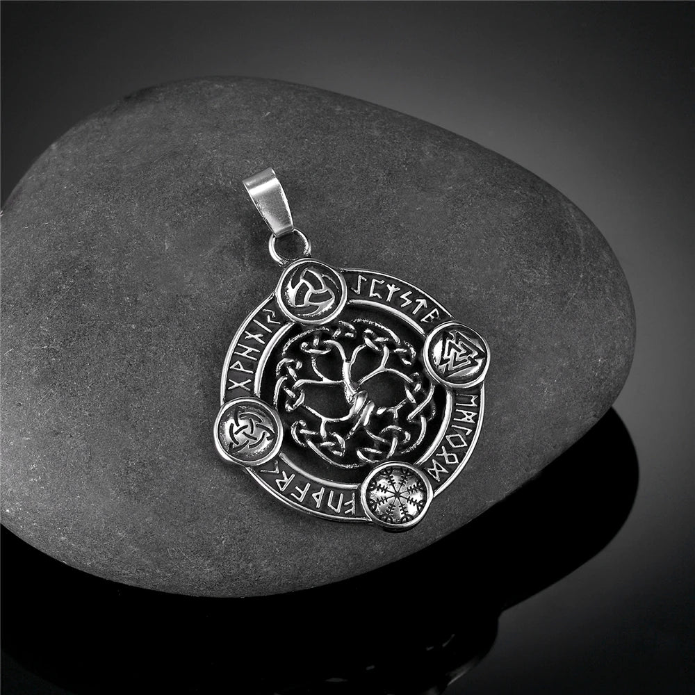 PENDRA Rune Compass Vegvisir Necklace