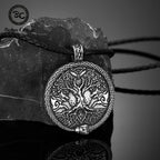 PENDRA Tree Life Rune Leather Necklace