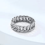 PENDRA Miami Cuban Curb Steel Ring