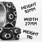 PENDRA Lunar Surface Moon Steel Ring