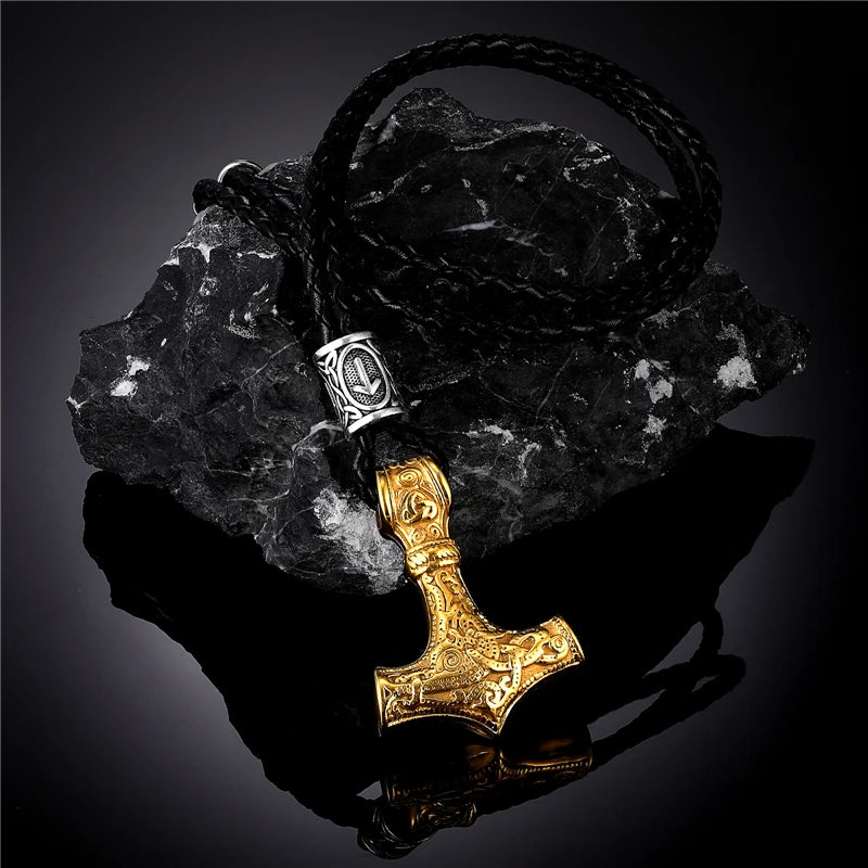 PENDRA Rune Norse Beaded Necklace
