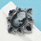 PENDRA Crystal Lady Figure Badge Brooch