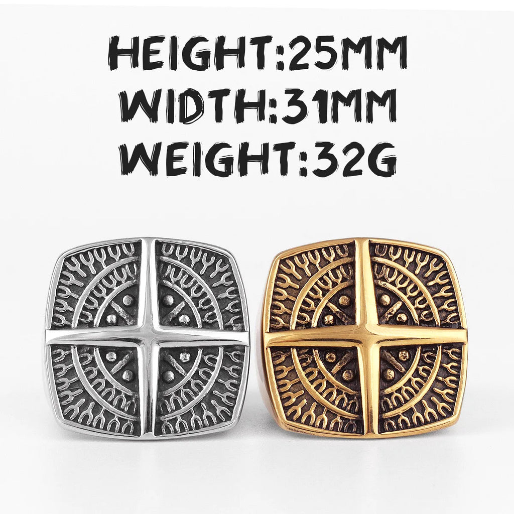 PENDRA Nordic Navigational Compass Steel Ring