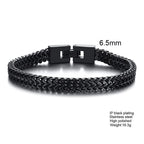 Stylish Stainless Steel Bali Foxtail Chain Bracelet for Men,Double Franco Link Chain Bracelets,Male Jewelry Gift for Dad Son