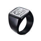 PENDRA MONOGRAM BIKER FANCY Steel Ring