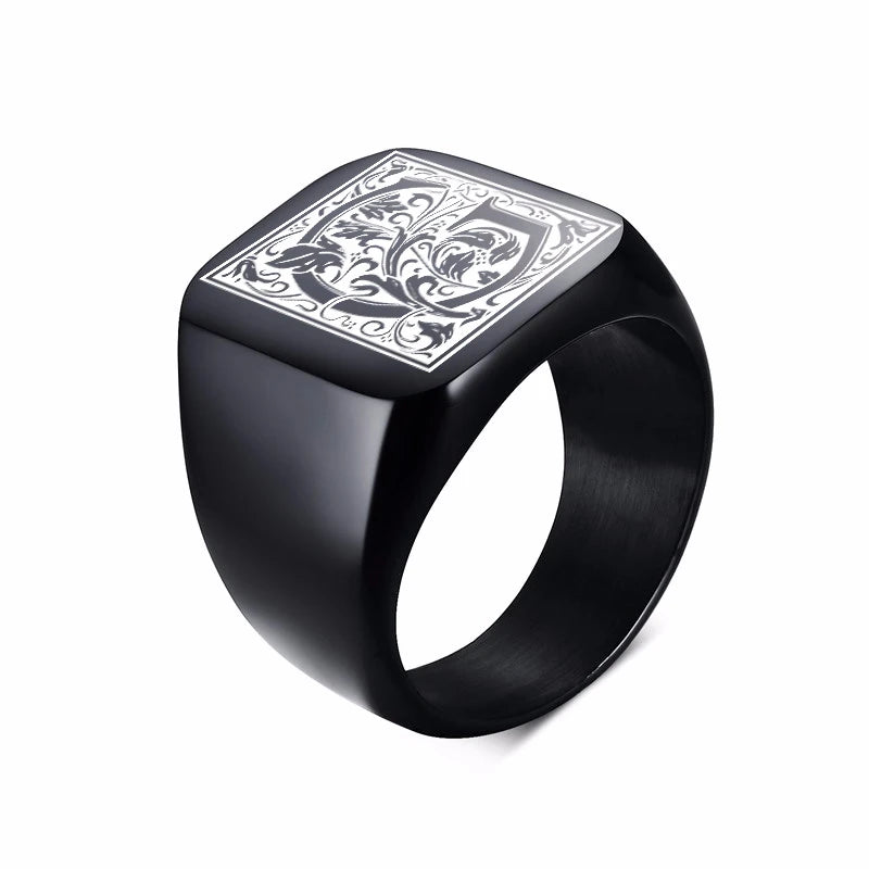 PENDRA MONOGRAM BIKER FANCY Steel Ring