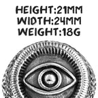 PENDRA Egypt Eye Horus Steel Ring