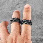 PENDRA Lunar Surface Moon Steel Ring