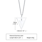 PENDRA Triangle Black Pendant Necklace