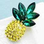 PENDRA Tropica Shimmering Rhinestone Pineapple Brooch